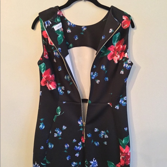 Calvin Klein FLASH SALE! Floral Print Scuba Dress - Picture 4 of 6